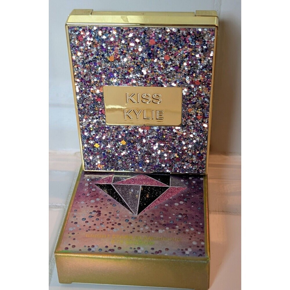 KISS KYLIE Bright Stars Glamorous 6-Color Eyeshadow Palette NIB Shimmer Glitter